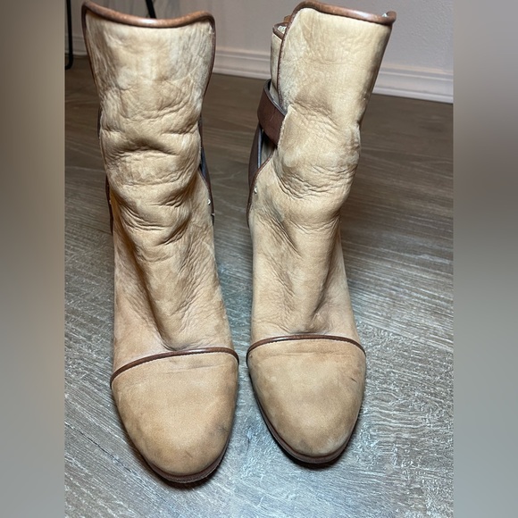 Rag & Bone Kinsey boots sz 6.5 Tan suede leather - Picture 3 of 6